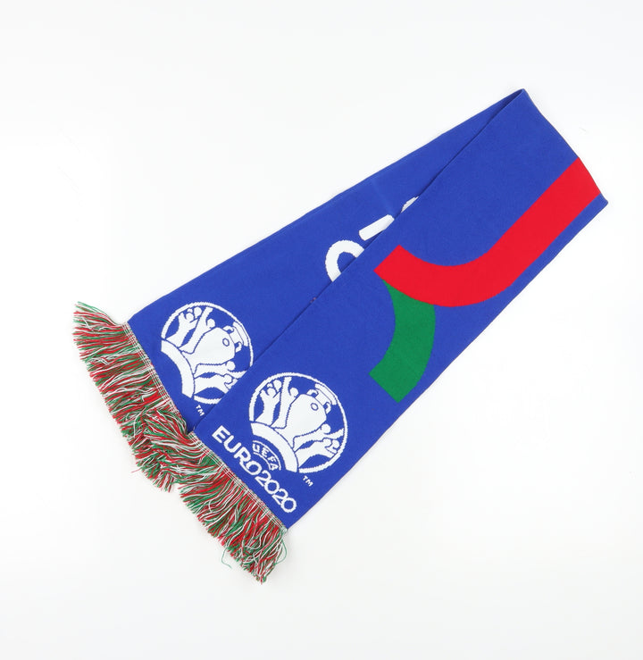 UEFA Euro 2020 Men's Blue Rectangle Scarf, Sports Theme