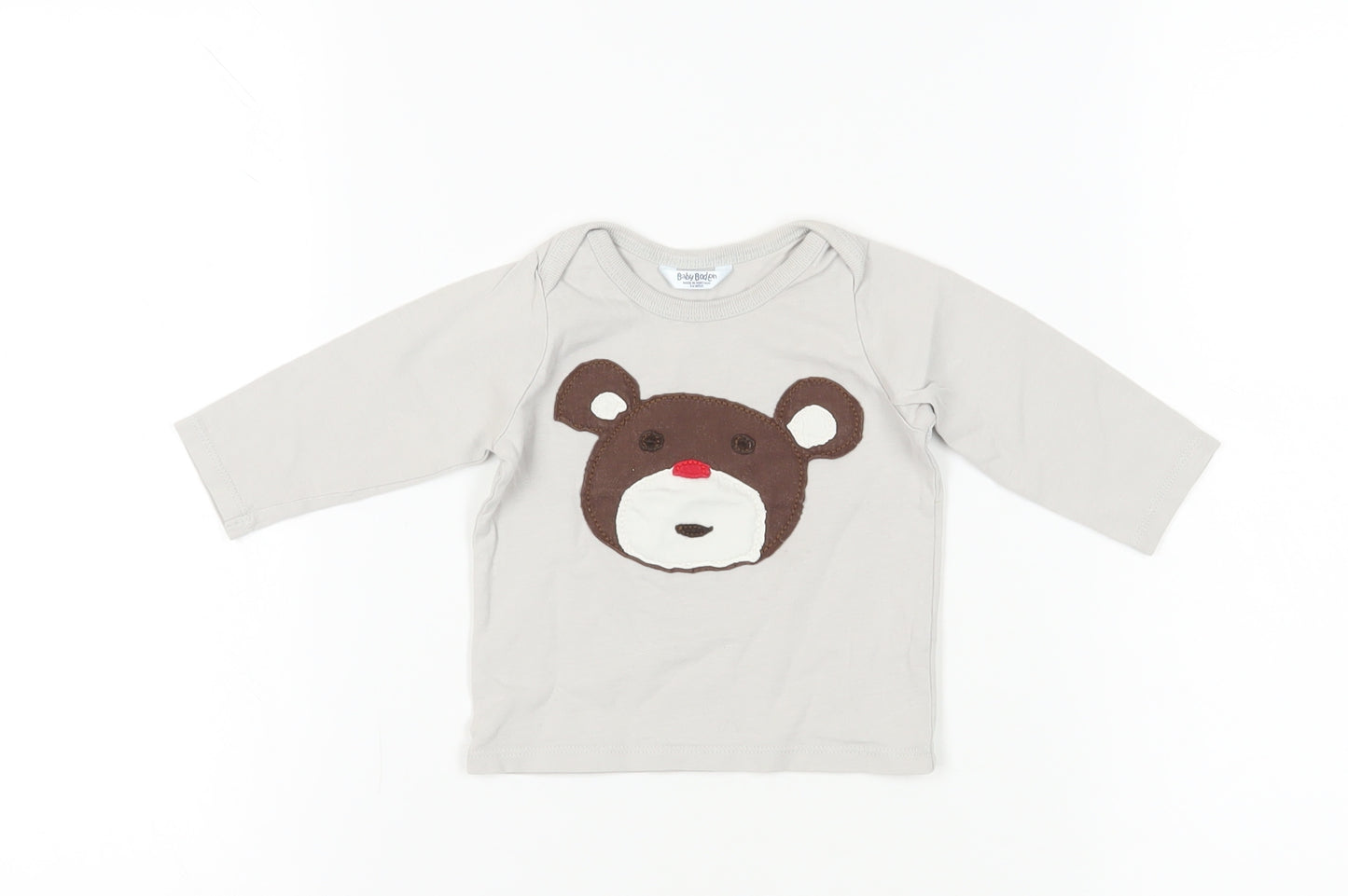 Baby Boden Unisex Grey Animal Print Long Sleeve T-Shirt