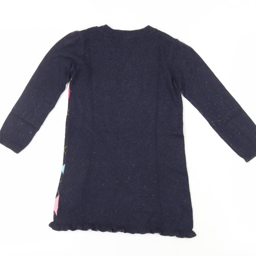 Gap Girls Multicoloured Argyle Knit Dress 4 Years