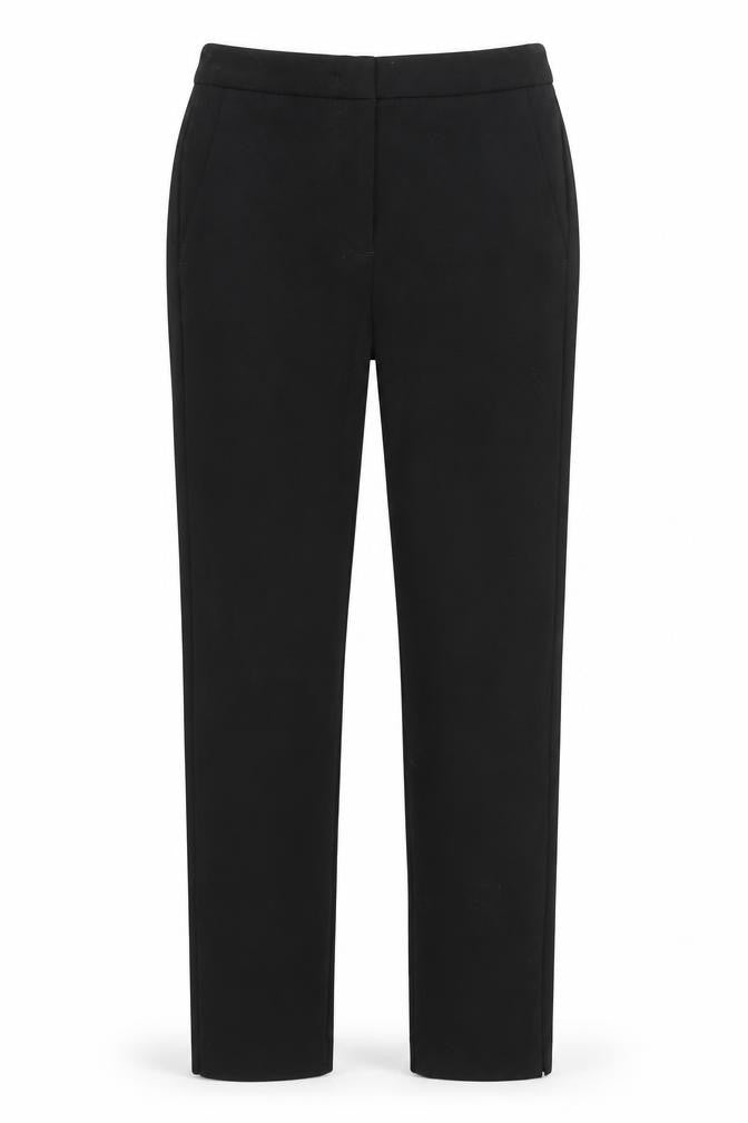 Front view of Mango Women's Black Straight Trousers, size 6