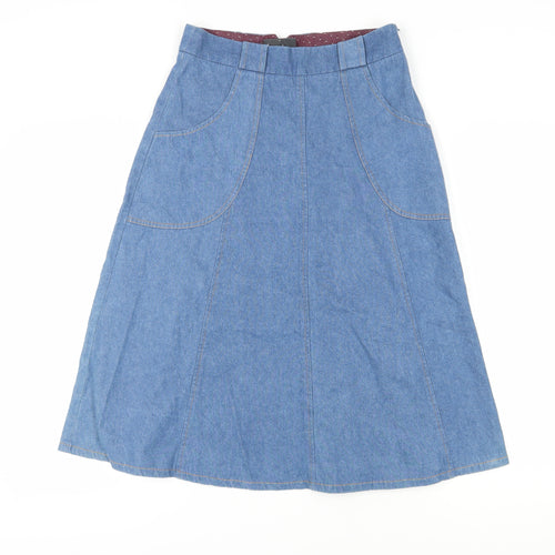 Loup Women's Blue Denim A-Line Skirt S Knee Length