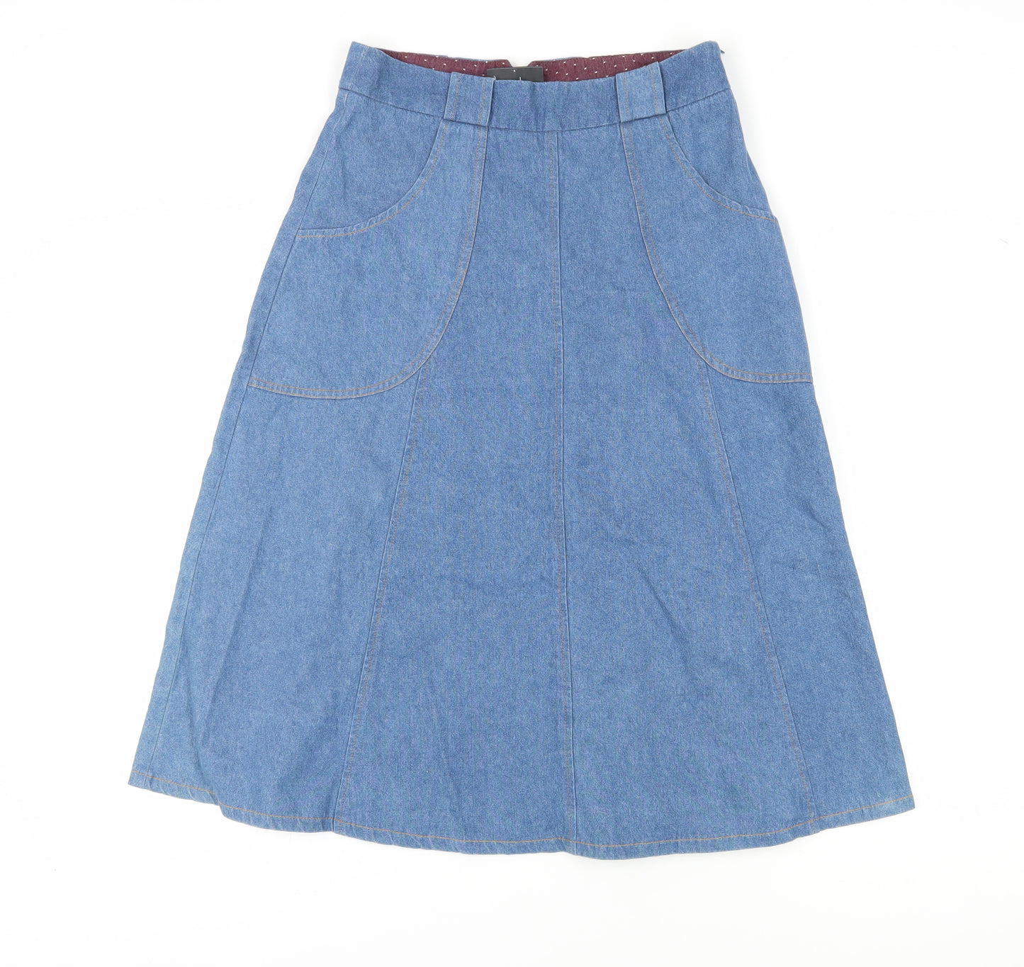 Loup Women's Blue Denim A-Line Skirt S Knee Length