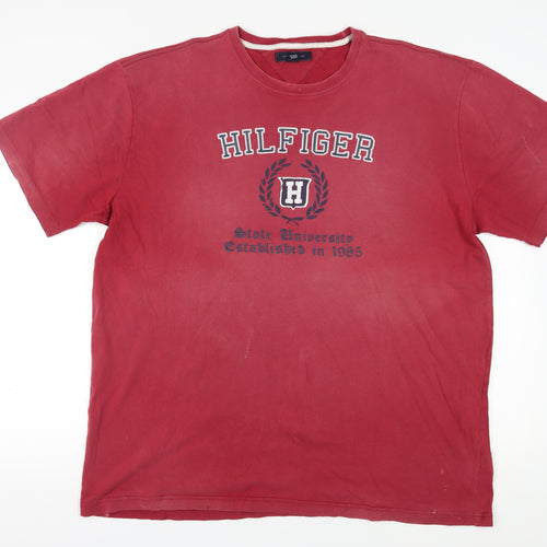 Tommy Hilfiger Men's Red 2XL University T-Shirt