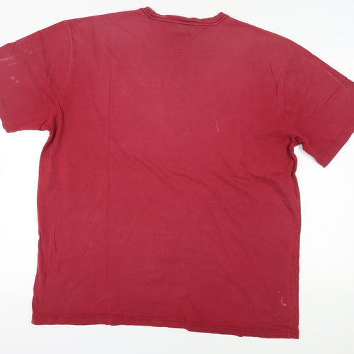 Tommy Hilfiger Men's Red 2XL University T-Shirt