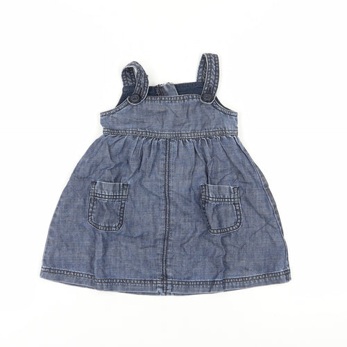 Gap Toddler Blue Pinafore Dress, 18-24 Months