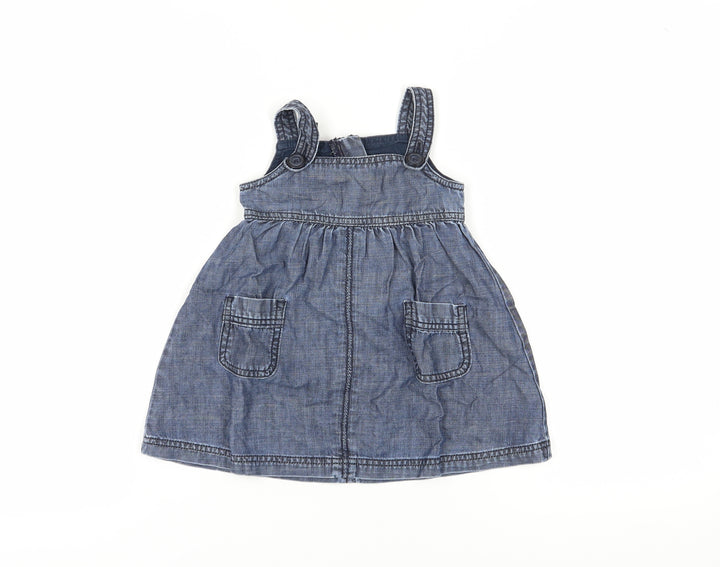 Gap Toddler Blue Pinafore Dress, 18-24 Months