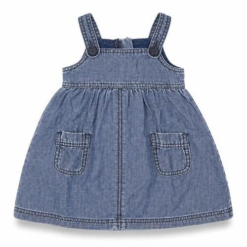 Gap Toddler Blue Pinafore Dress, 18-24 Months