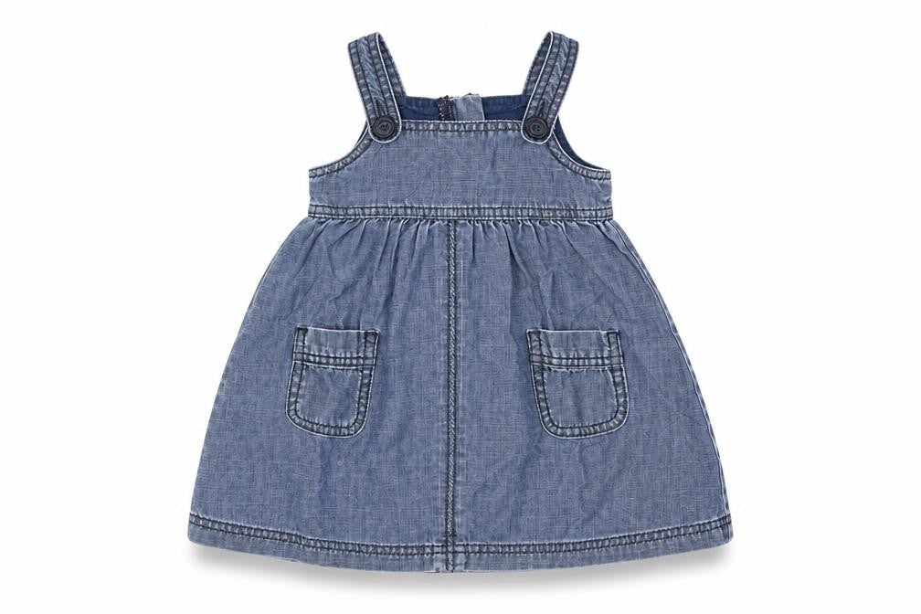 Gap Toddler Blue Pinafore Dress, 18-24 Months