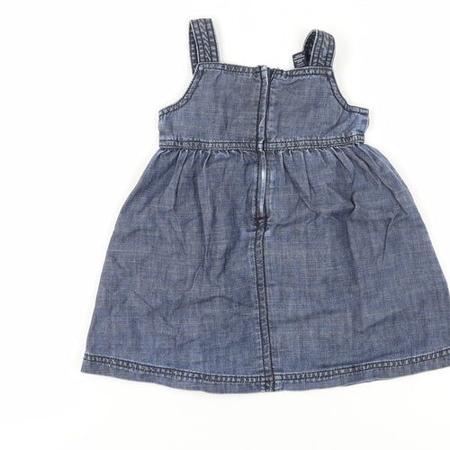 Gap Toddler Blue Pinafore Dress, 18-24 Months