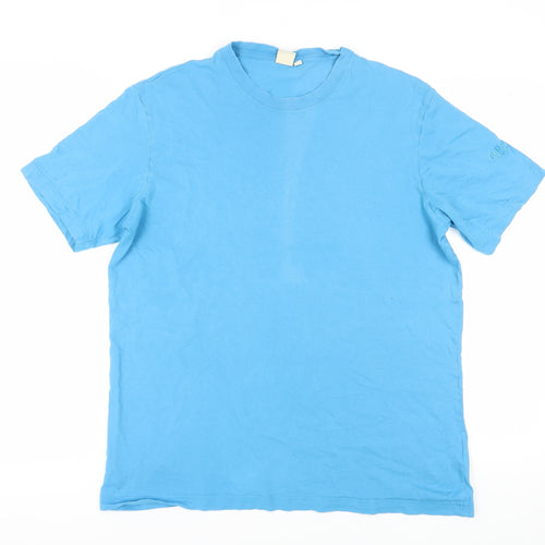 Cotton Traders Men's Blue T-Shirt, Crew Neck, Size L