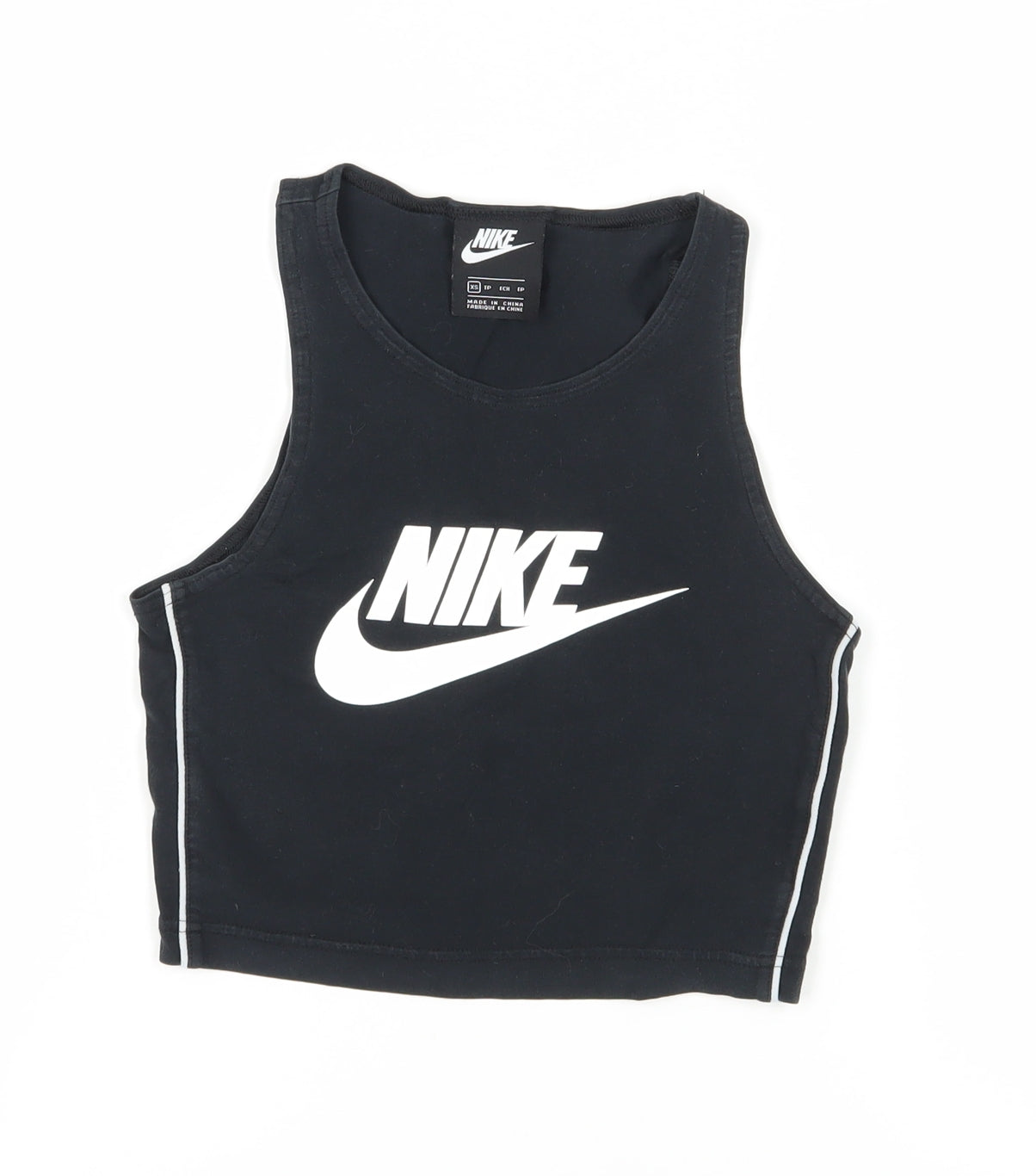 Nike Women's Black XS Crop Tank Top Gym