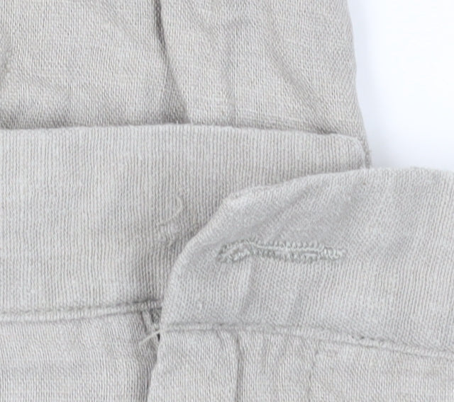 Marks and Spencer Grey Linen Chino Trousers 32W 31L