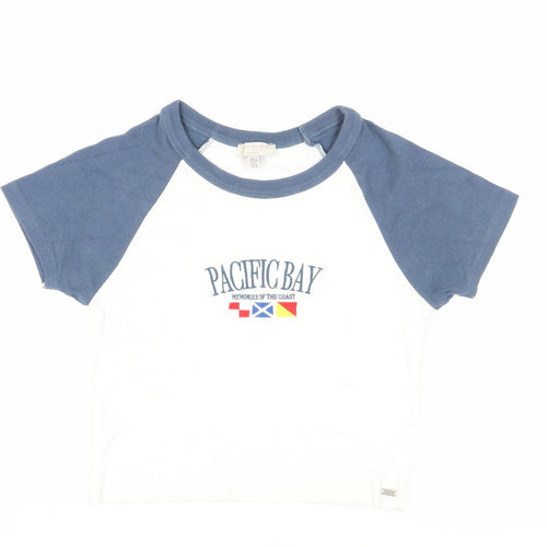 Pacific Republic Teens Blue White Ringer T-Shirt