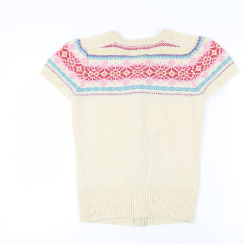 Joules Women's Beige Fair Isle Cardigan S