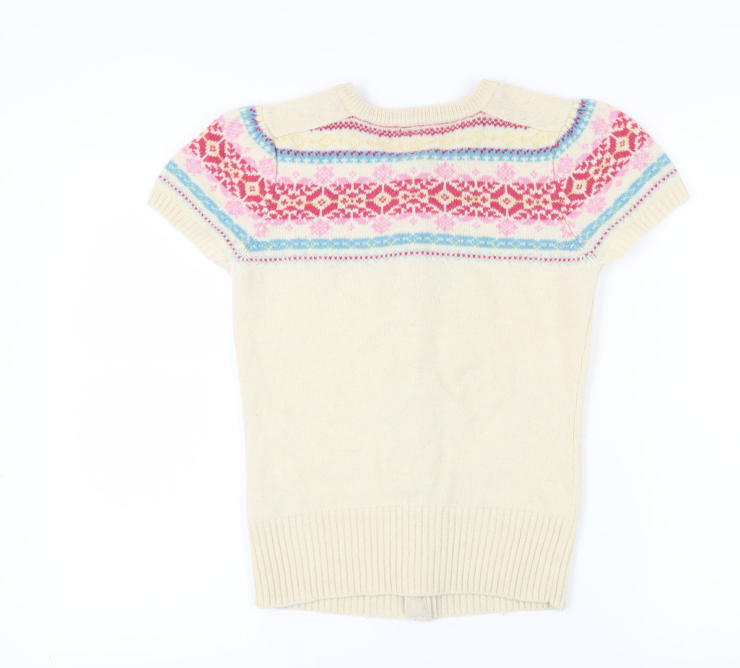 Joules Women's Beige Fair Isle Cardigan S