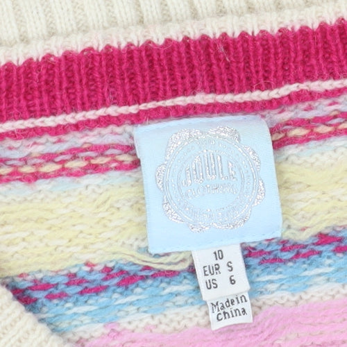 Joules Women's Beige Fair Isle Cardigan S