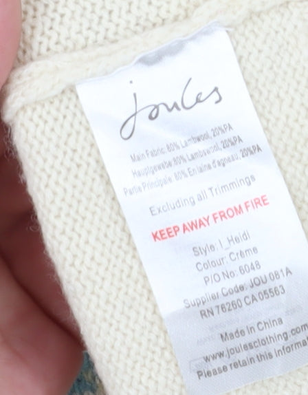 Joules Women's Beige Fair Isle Cardigan S
