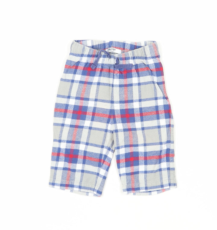 Baby Boden Unisex Plaid Cotton Shorts - Size 36 Months
