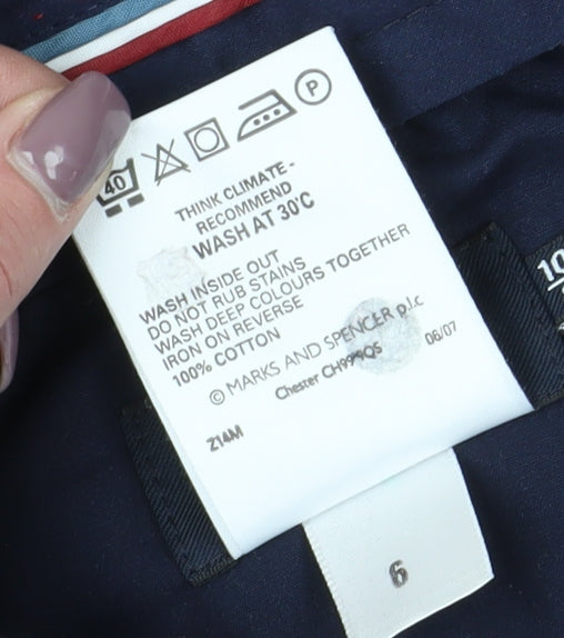 Marks and Spencer Men's Blue Chino Trousers 42