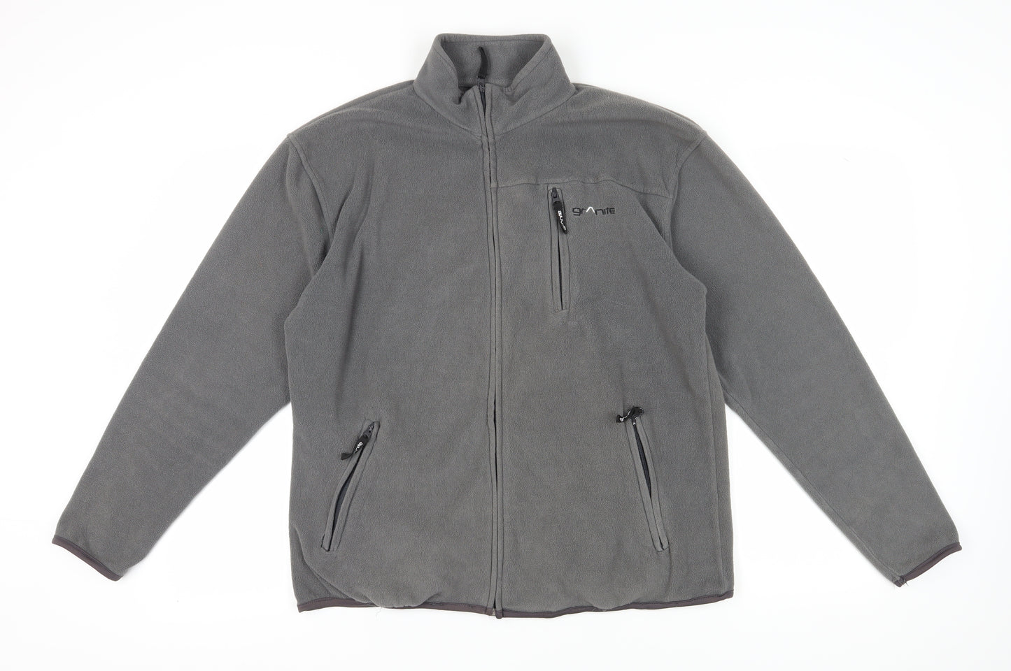 Granite Men's Grey XL Fleece Jacket, Casual, Warm