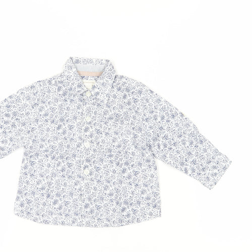 Monsoon Unisex Baby Floral Long Sleeve Button-Up Shirt 12-18 Months
