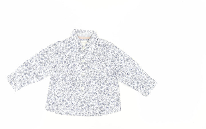 Monsoon Unisex Baby Floral Long Sleeve Button-Up Shirt 12-18 Months