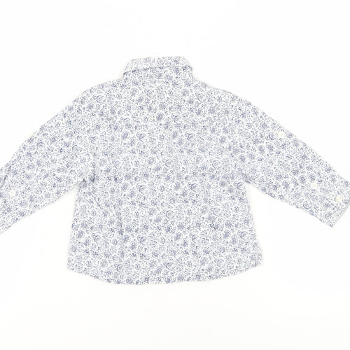 Monsoon Unisex Baby Floral Long Sleeve Button-Up Shirt 12-18 Months