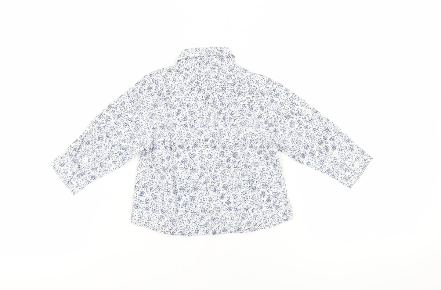 Monsoon Unisex Baby Floral Long Sleeve Button-Up Shirt 12-18 Months