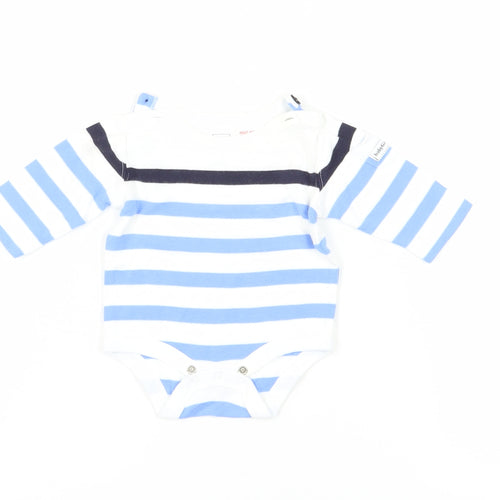 GAP Unisex Baby Blue Striped Babygrow 0-3 Months Cotton