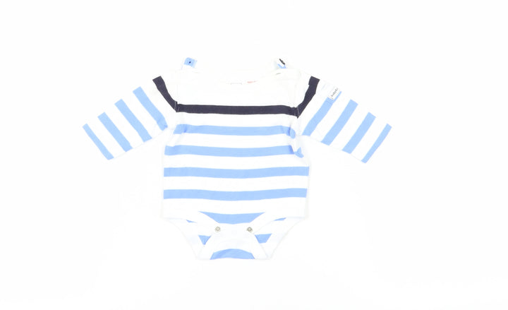 GAP Unisex Baby Blue Striped Babygrow 0-3 Months Cotton