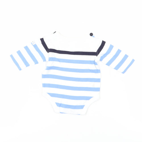 GAP Unisex Baby Blue Striped Babygrow 0-3 Months Cotton