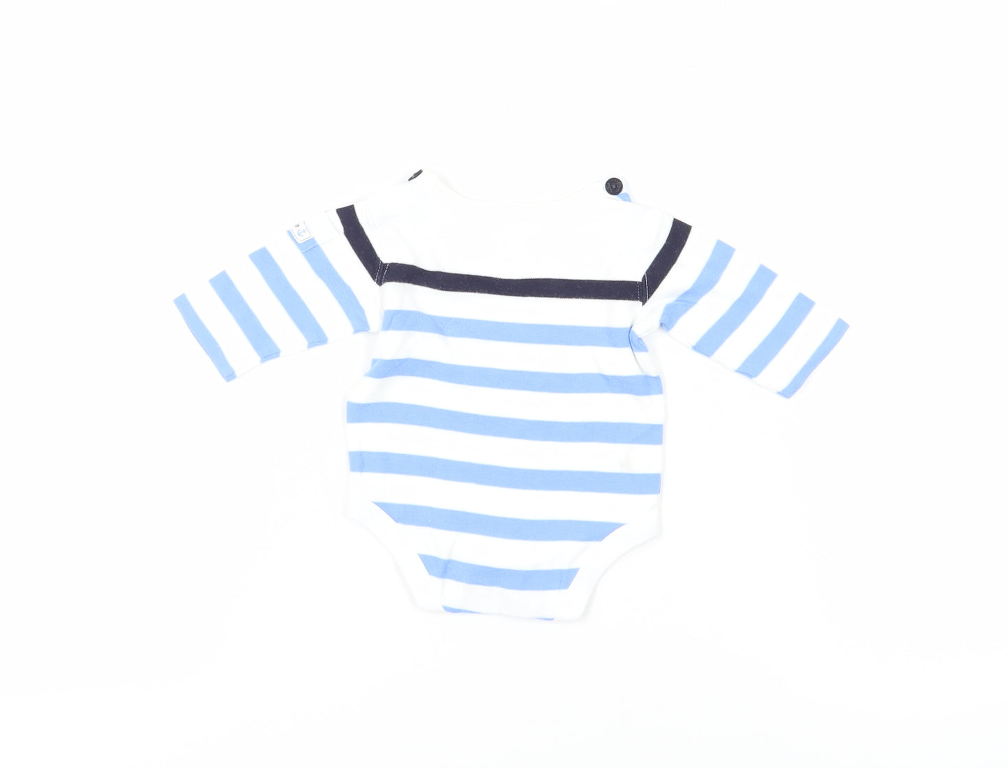 GAP Unisex Baby Blue Striped Babygrow 0-3 Months Cotton