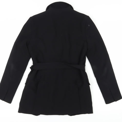 Zara Women's Black Blazer - S, Belted, Workwear