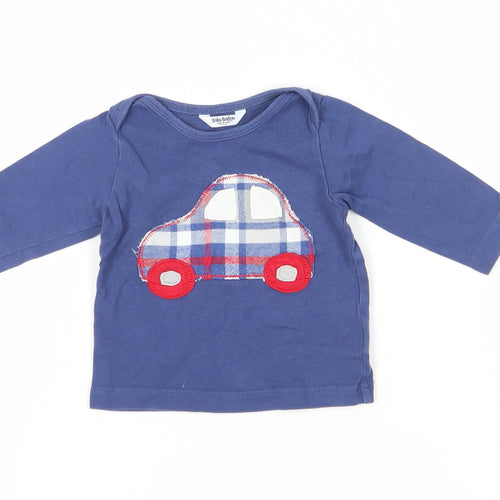 Baby Boden Unisex Blue T-Shirt, 3-6 Months, Graphic Car Print
