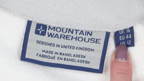 Mountain Warehouse Women's Grey Beige Fleece Jacket Size 16