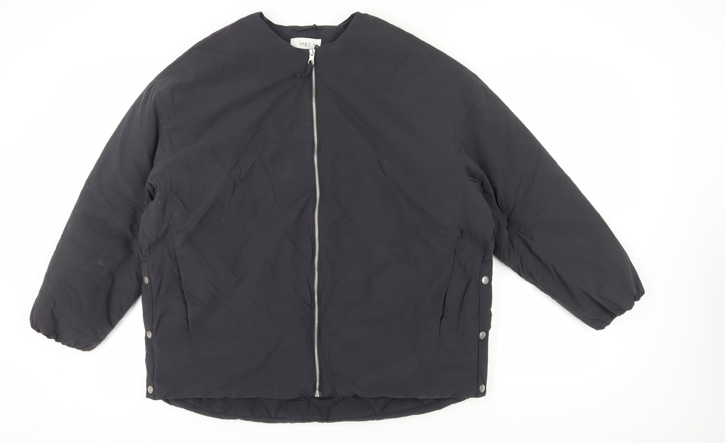 Marks and Spencer Women's Grey Basic Jacket L Full Zip