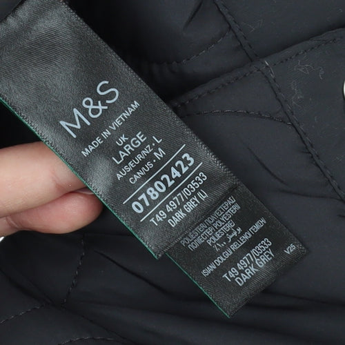 Marks and Spencer Women's Grey Basic Jacket L Full Zip