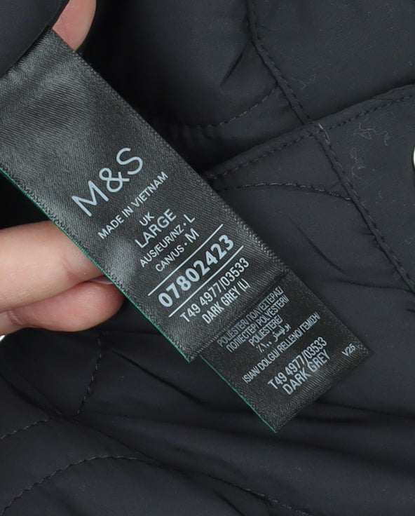 Marks and Spencer Women's Grey Basic Jacket L Full Zip