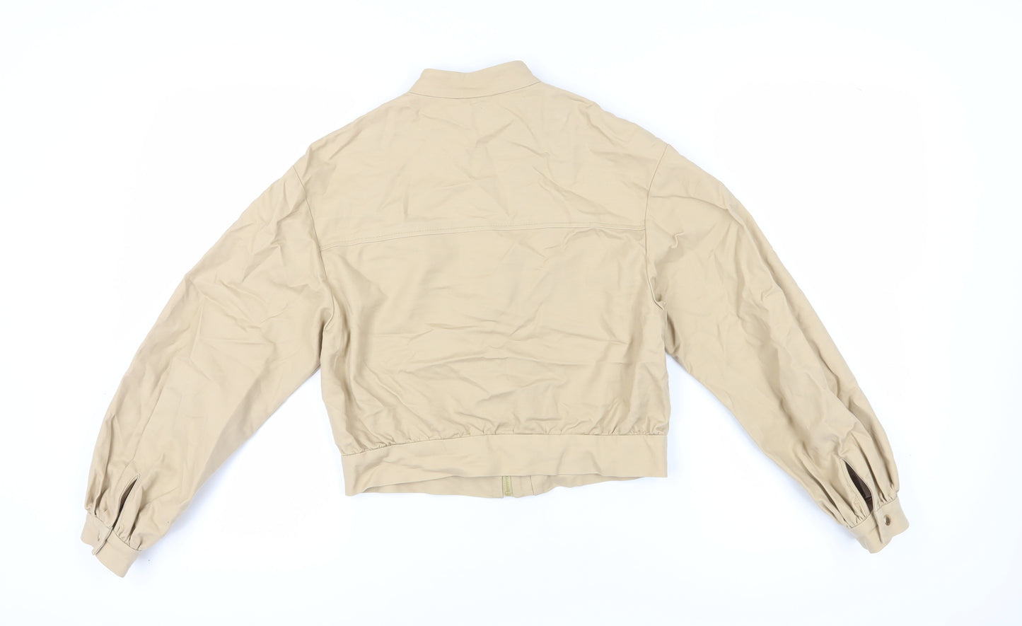 Topshop Women's Beige Bomber Jacket Size 8