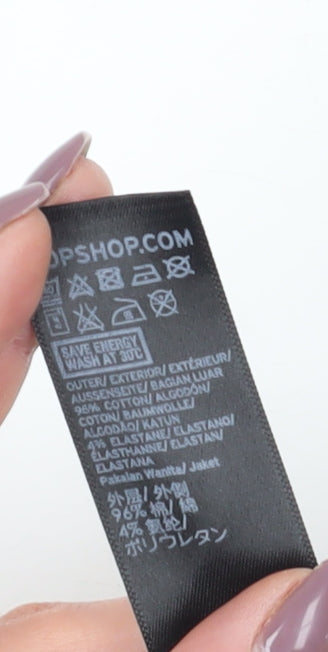 Topshop Women's Beige Bomber Jacket Size 8