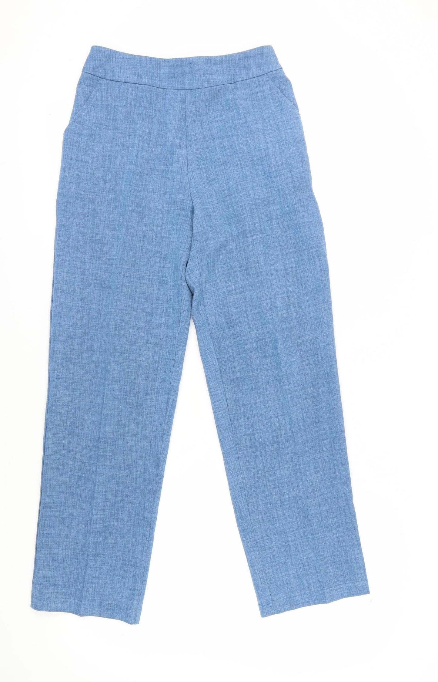 David Nieper Women's Blue Straight Trousers, Size 12