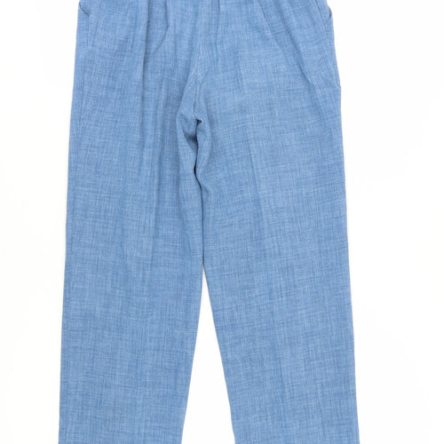 David Nieper Women's Blue Straight Trousers, Size 12