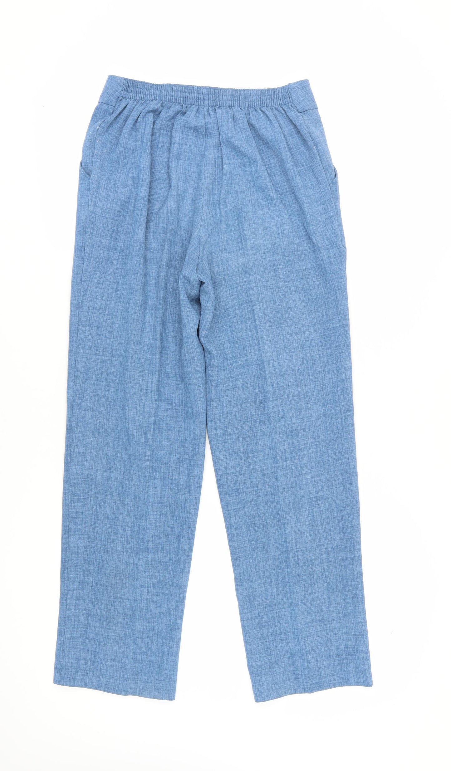David Nieper Women's Blue Straight Trousers, Size 12