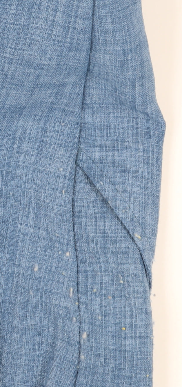 David Nieper Women's Blue Straight Trousers, Size 12