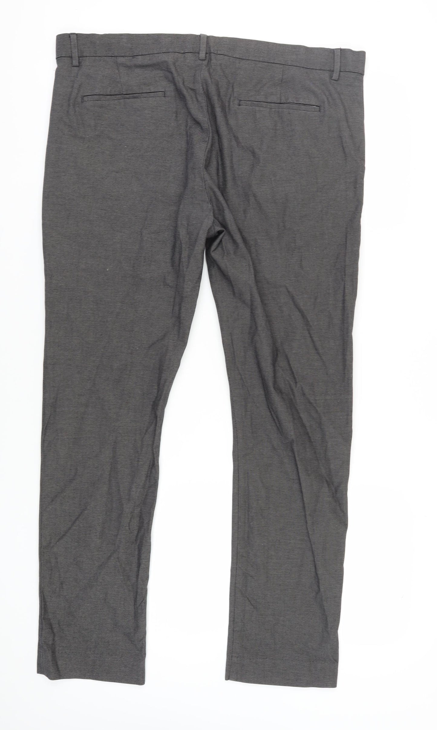 Marks & Spencer Men's Grey Slim Chino Trousers 36