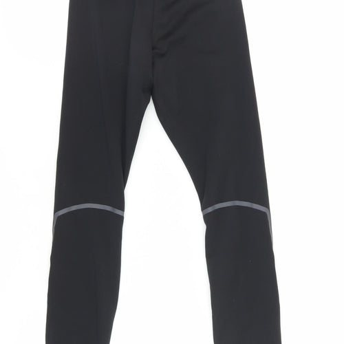 Decathlon Black Girls Ankle Leggings 12 Years
