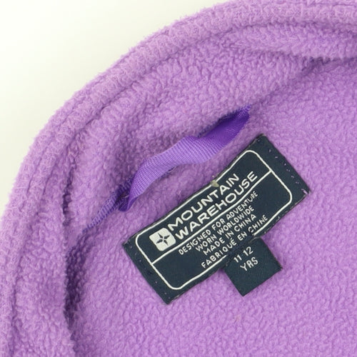 Mountain Warehouse Girls Purple Fleece Jacket 11-12 Years