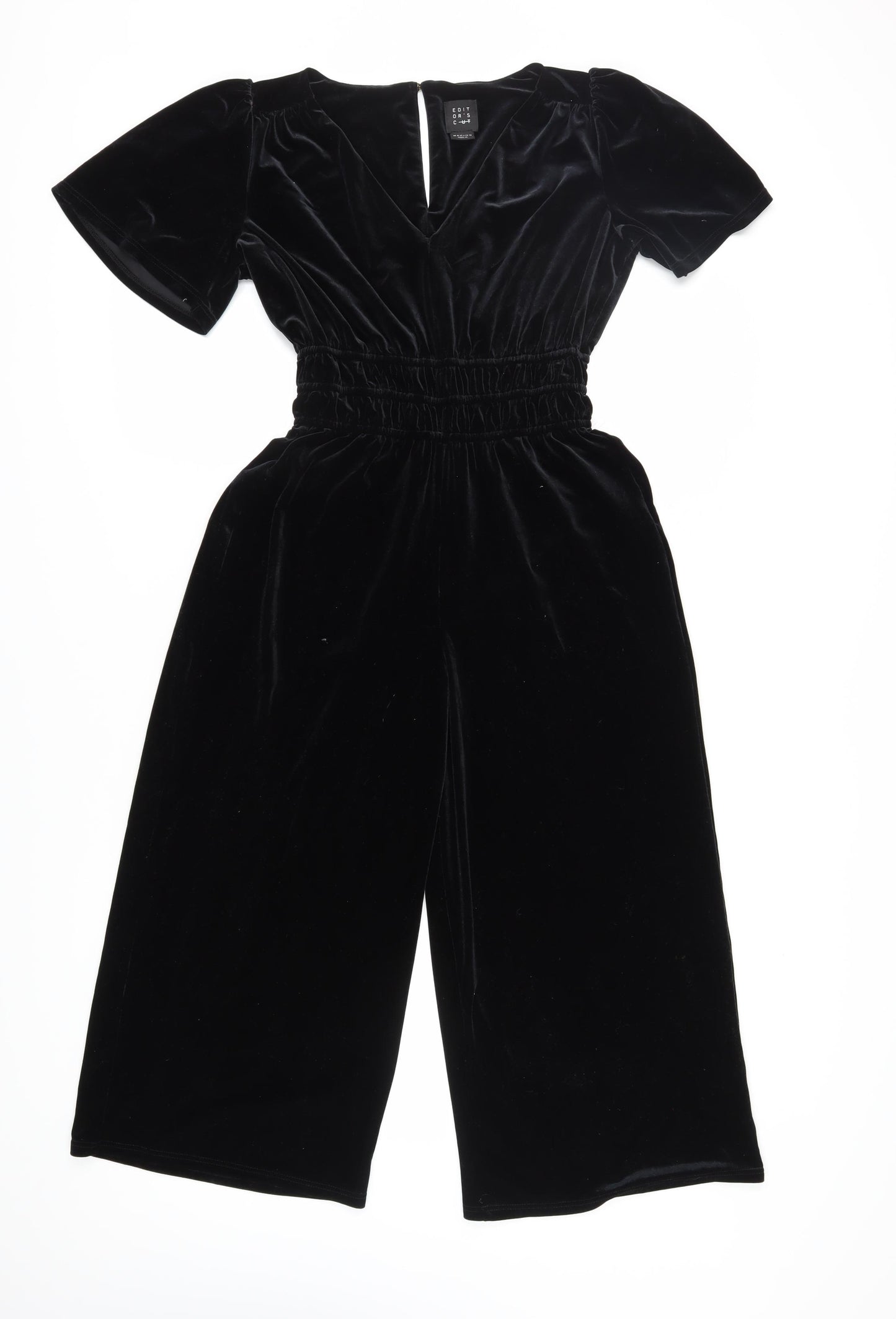 Editor's Cut Women's Black Velvet Jumpsuit Size 10
