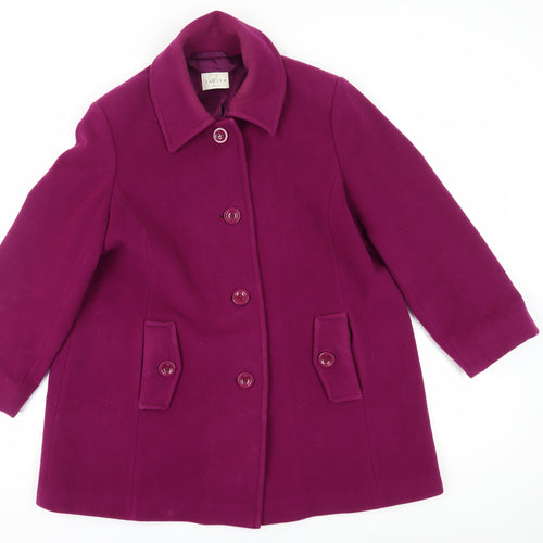 Eastex Women's Purple Wool Blend Overcoat Size 16