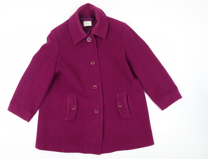 Eastex Women's Purple Wool Blend Overcoat Size 16